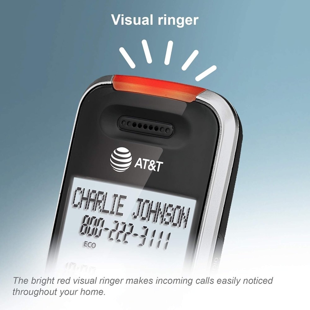 AT&T BL102 DECT 6.0 Cordless Phone Answering Machine Call Blocking Silver - Picture 11 of 13